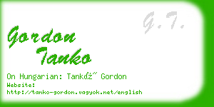 gordon tanko business card